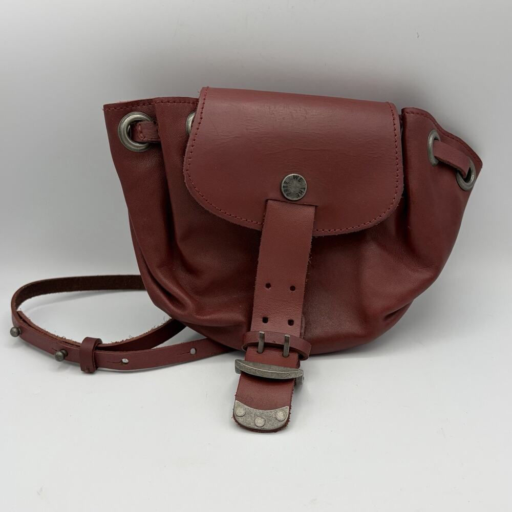 Free People We The Free Comeback Brown Leather Crossbody Bag Purse